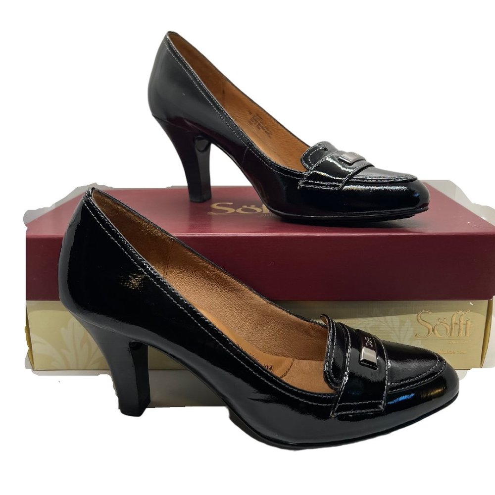 Söfft Women's Black Patent Leather Heel, Size 7